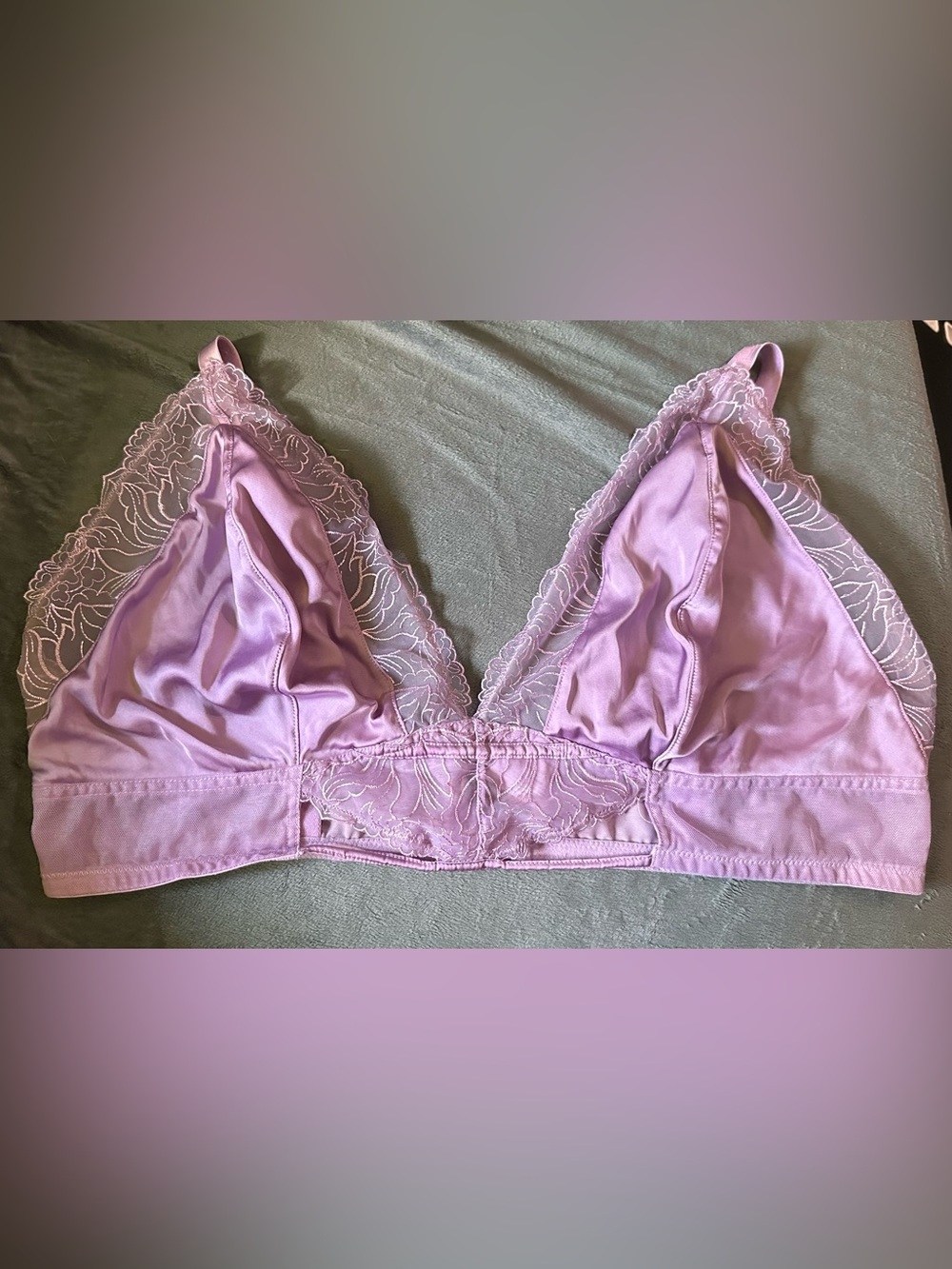 Mila Lilac Lace Triangle Bra-sz 20